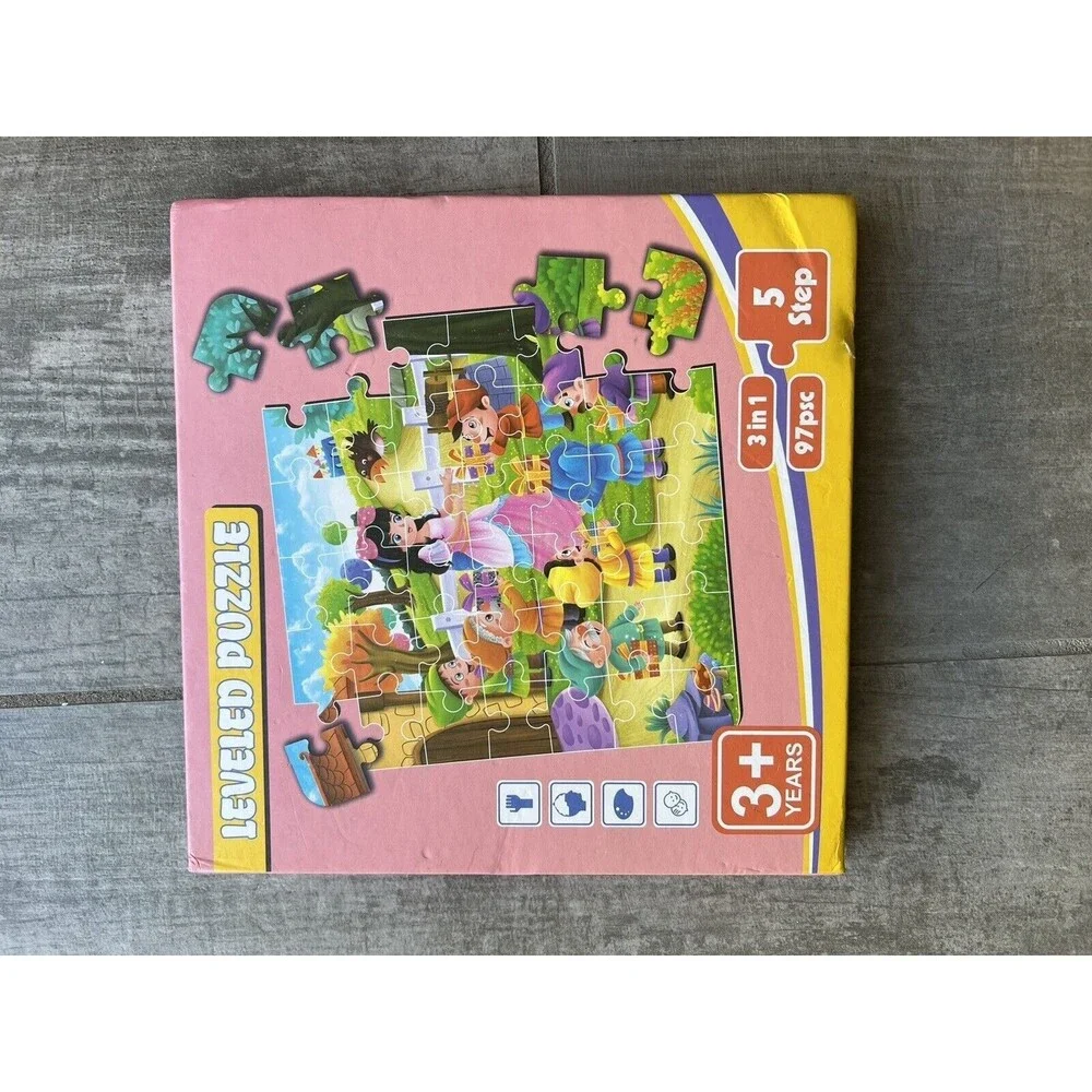 MAGNETIC PUZZLES Jigsaw Travel Folding 97 pcs Car Book 3-6 Years 3 in 1 Kids Fun